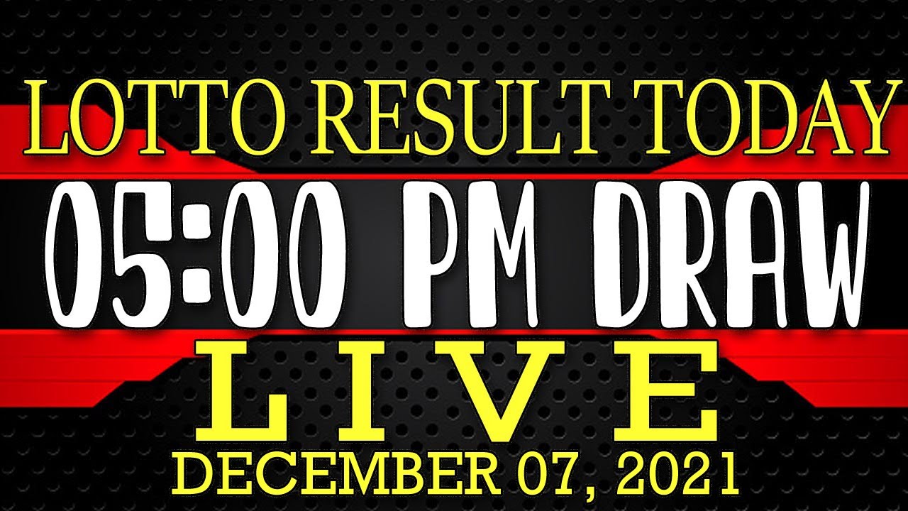 LIVE 5PM LOTTO DRAW TODAY - DECEMBER 07, 2021 | LOTTO RESULT WINNING ...
