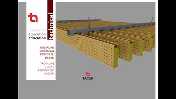 Linear Perforated Suspended Ceiling System -Troyaline / Metal / TACER