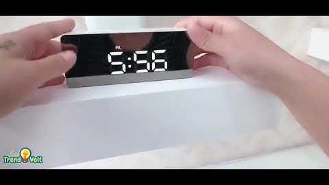 Led Mirror Digital Alarm Clock With Temperature Display