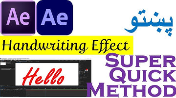 HANDWRITING EFFECT in After Effect - Pashto