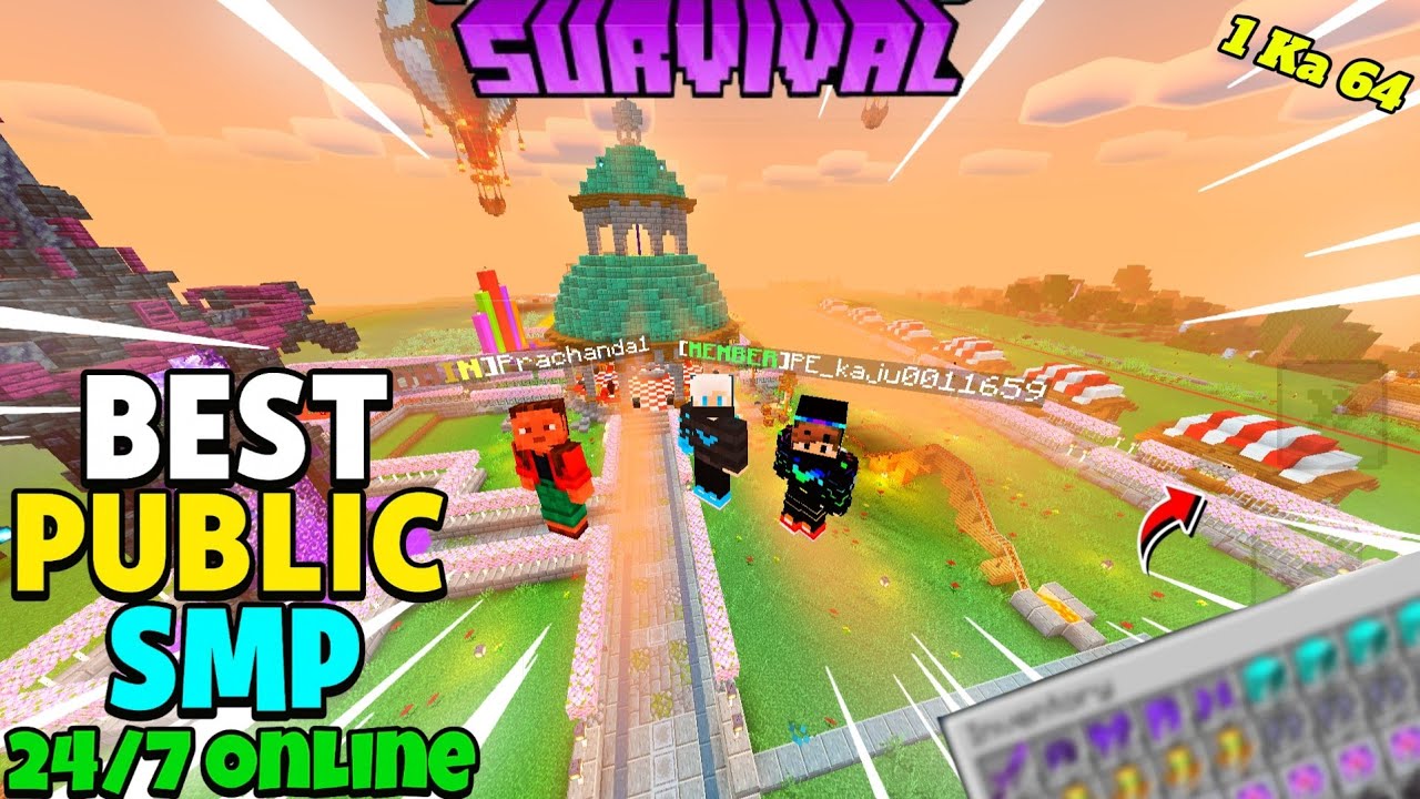 🌲 New Best Public Survival Smp Server For Minecraft 🌲| Java + Pe | 24/7 ...