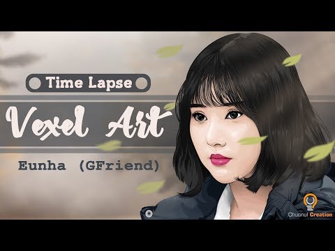 Eunha GFriend - Vector Vexel Art #Photoshop (Time Lapse)