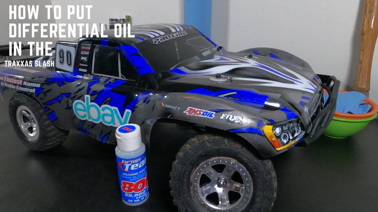 How to change the diff oil in the traxxas slash. - YouTube