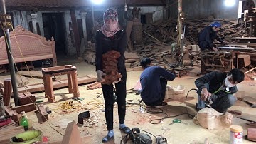 Loại bỏ gỗ thừa, đục hoàn thiện chân sập theo đúng kích thước P3