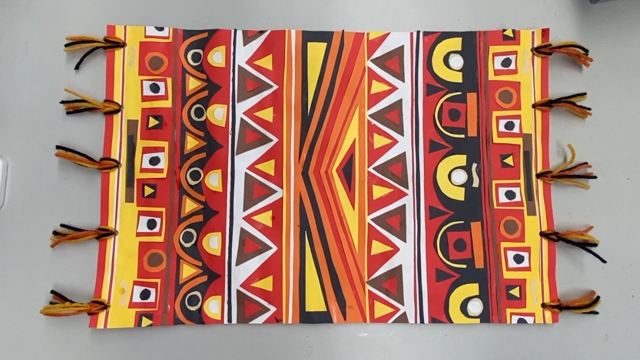 Navajo Inspired Paper Rugs - 5th Grade Art