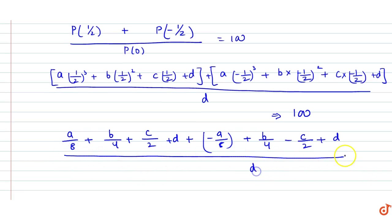 Let P X Be A Cubic Polynomial And Alpha Beta Gamma Are Roots Of Equation P X 0 If Youtube