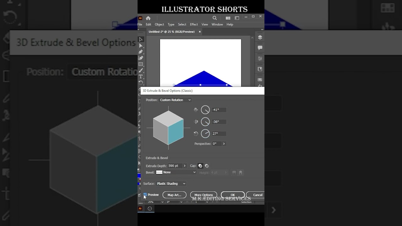 3D Cube Text Effect in Illustrator