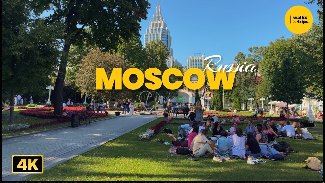 Walking in Moscow 4K Summer City Tour 2025 | Beautiful Streets & Sunny Day Walk | Real Russia