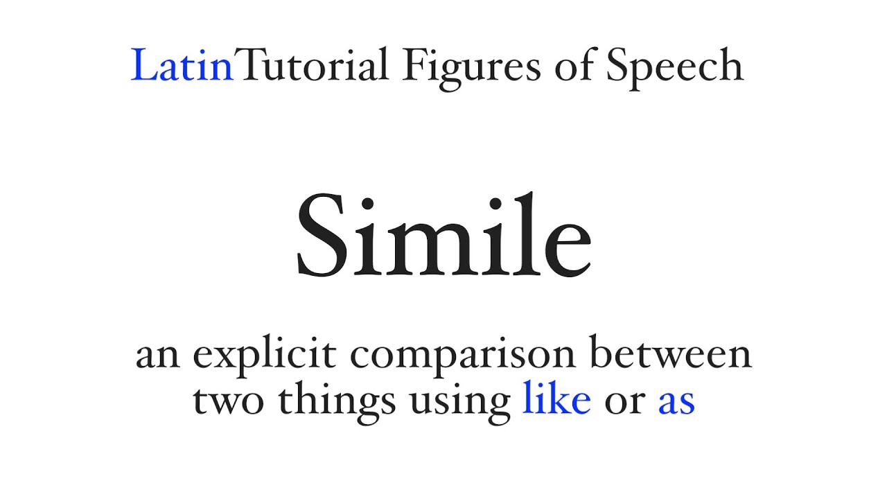 Simile (Figures of Speech) - YouTube