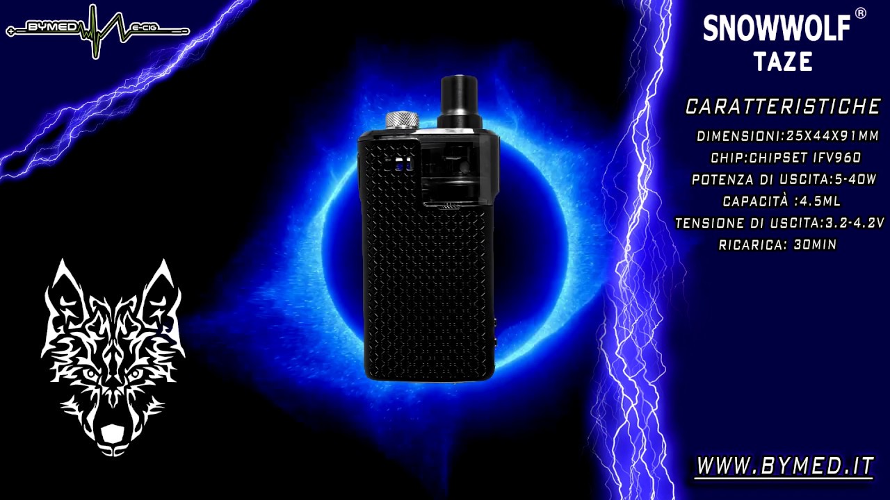 Pack Taze 4.5ml 40W 1600mAh – Snowwolf – Kit Completo | ByMed E-cig