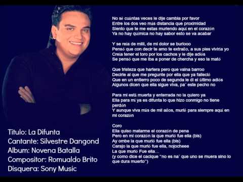 LA DIFUNTA Silvestre Dangond Con Letra