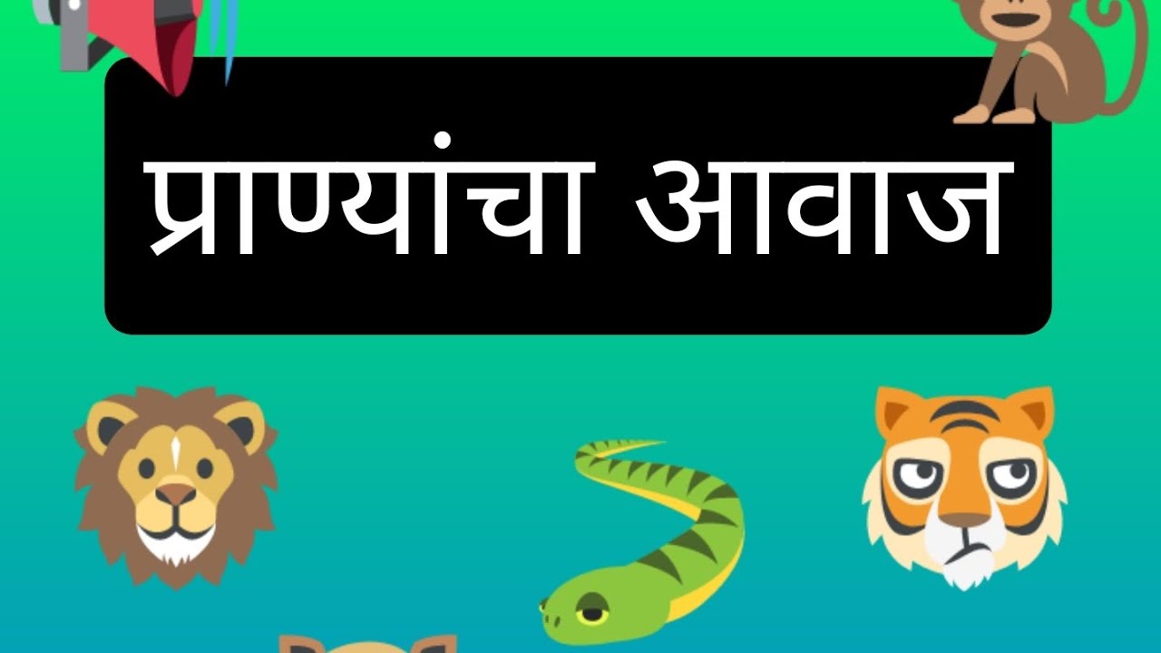 ध्वनीदर्शक शब्द मराठी प्राणी ,पक्षी व इतर वस्तू व त्यांचे आवाज  animals birds sound names in Marathi