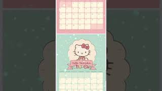 Hello Kitty PDF printable Calendar, year 2025, download file, DIY planner