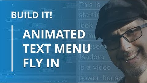 Build It! Animated Text Menu Fly In