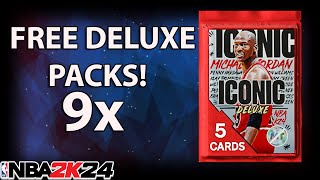 HOW TO GET 9x *FREE* ICONIC DELUXE PACKS IN NBA 2K24 MYTEAM!