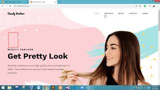 Beauty parlour website with management system screenshot 4