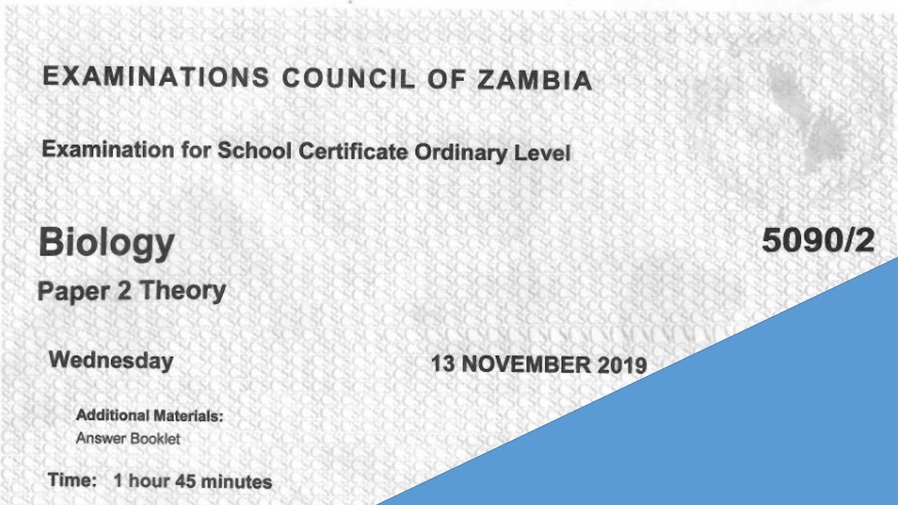 Biology paper 2 2019