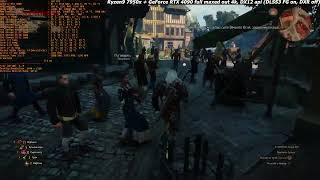 Ryzen9 7950x + GeForce RTX 4090 The Witcher 3 full maxed out 4k dx12 api (DLSS3 FG on, DXR off)