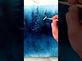 How to Paint a Peaceful Forest by the Lake | Relaxing Acrylic Landscape #landscapeart #acrylicart