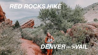 Hiking the red rocks//road trip to vail+air bnb tour&amp;more!!!!!!