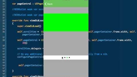How to create a page control using Scroll View using swift?