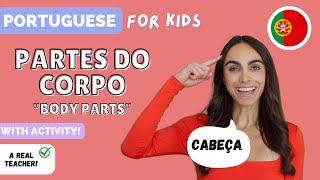 Learn Portuguese - Partes do Corpo (Body Parts - Facial Features) with Activity!
