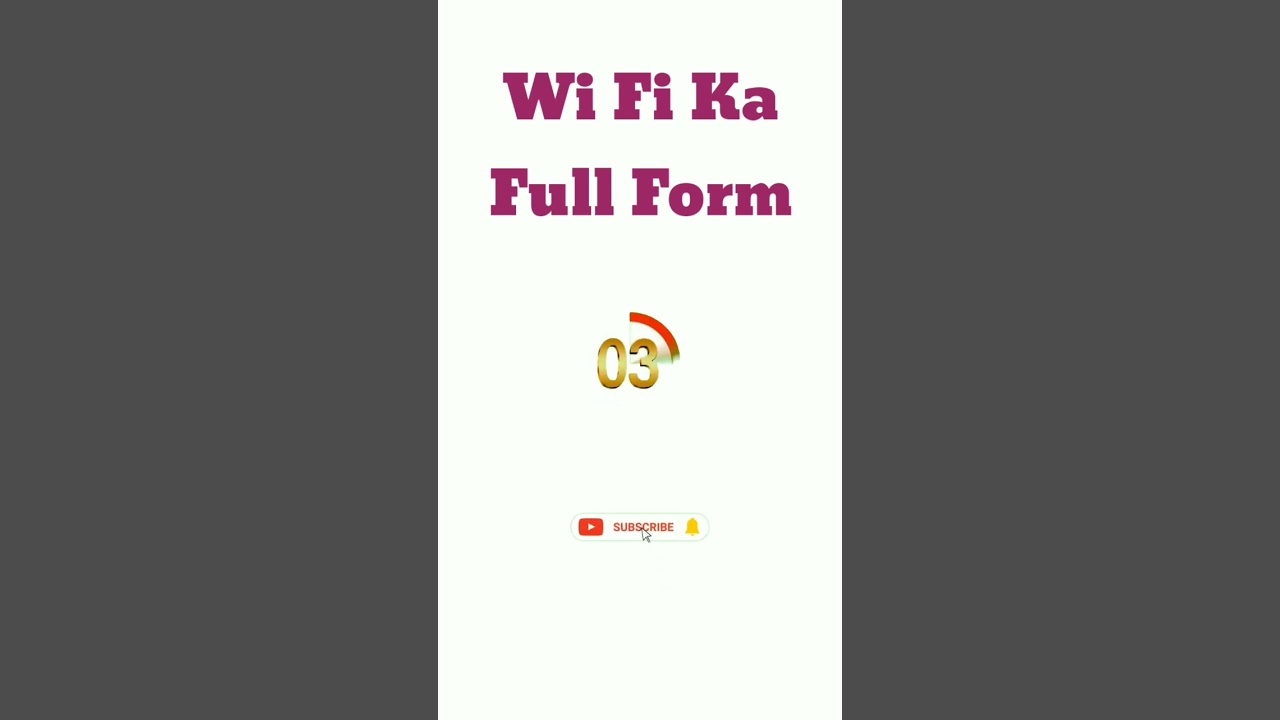 Wifi Ka Full Form
