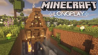Minecraft Peaceful Longplay - Relaxing Adventure, Building a Ravine Starter House (No Commentary)
