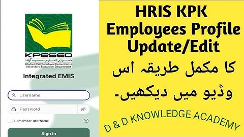 HRIS Profile Update | HRIS KPK Employee registration | update HRIS record