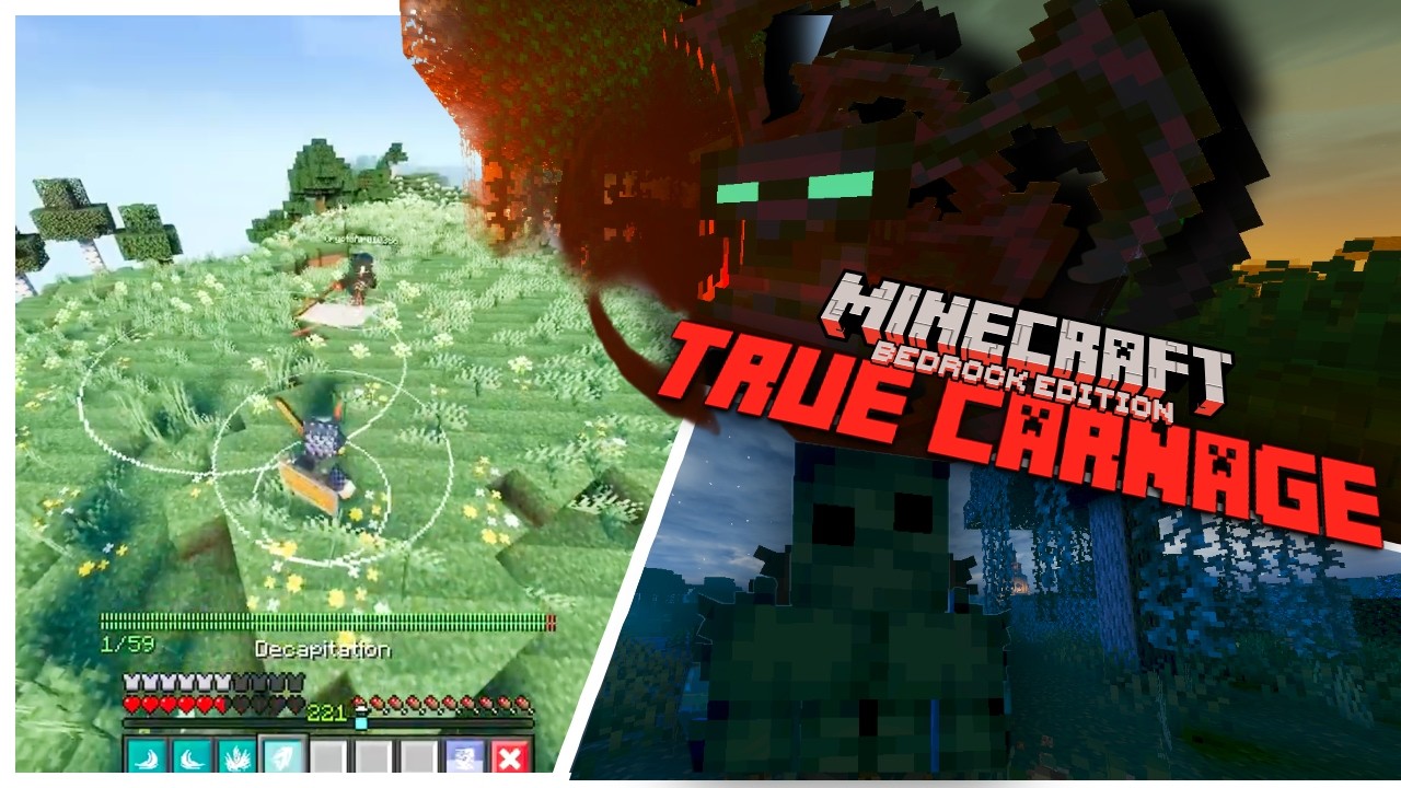 This ADDON ADDS the most UNIQUE COMBAT SYSTEM FOR Minecraft Bedrock edition|TRUE CARNAGE