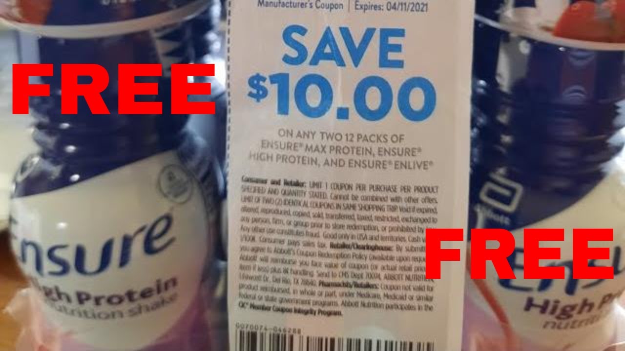 How To Get FREE Ensure With A 10 Off Manufacturer Coupon Shorts YouTube Maxresdefault