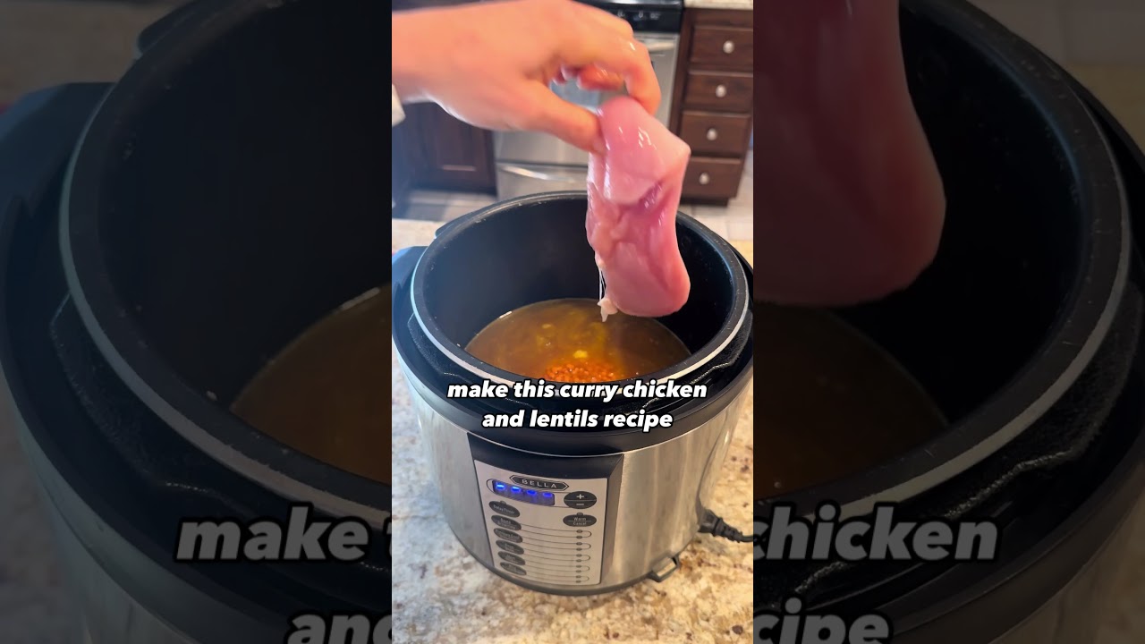 Easy Curry Chicken and Lentils Instant Pot Meal Prep  