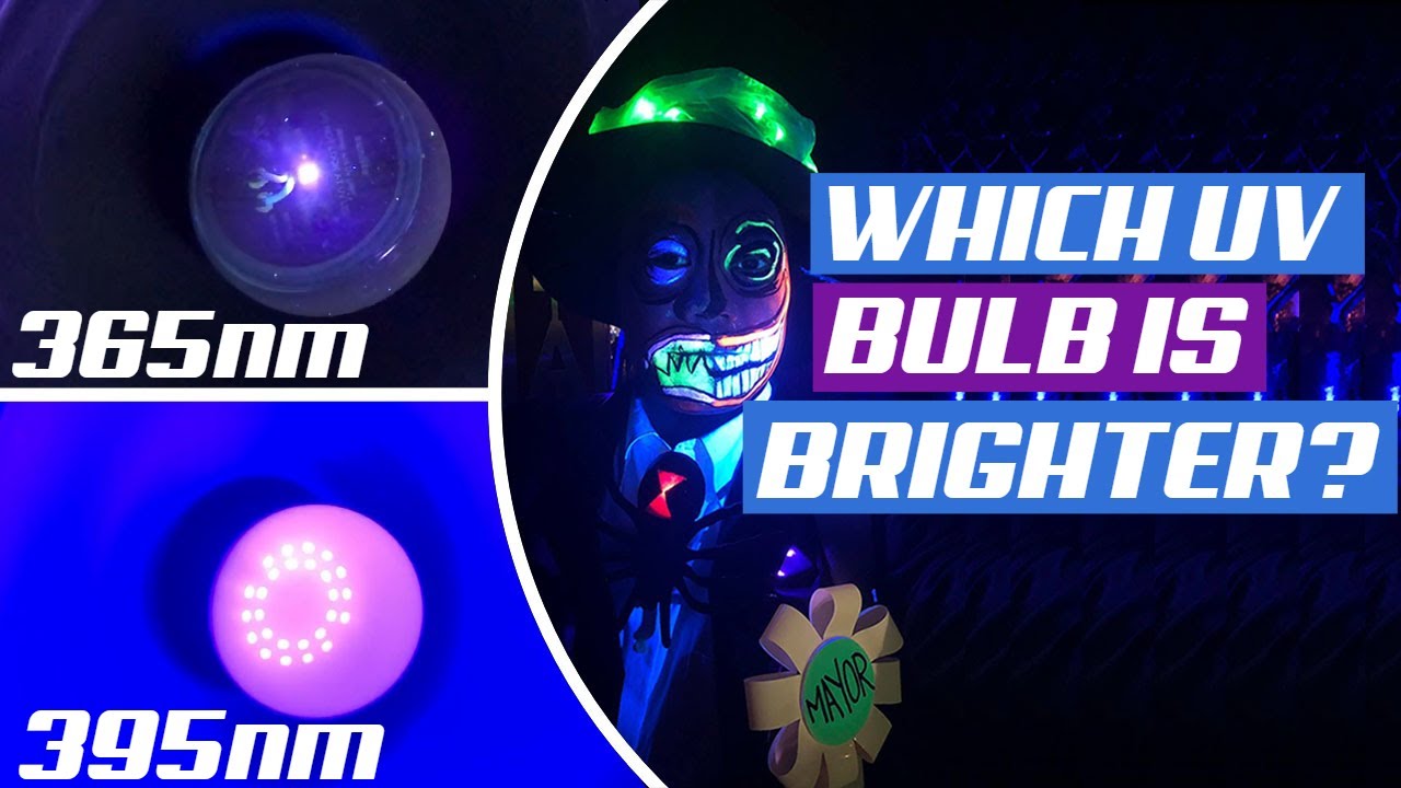 UV LED Black Light Bulbs - 365nm Sunlite vs 395nm Feit Electric 