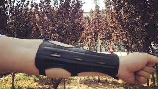 3 Straps Leather Arm Guard