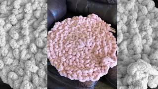Hand crochet pet bed.