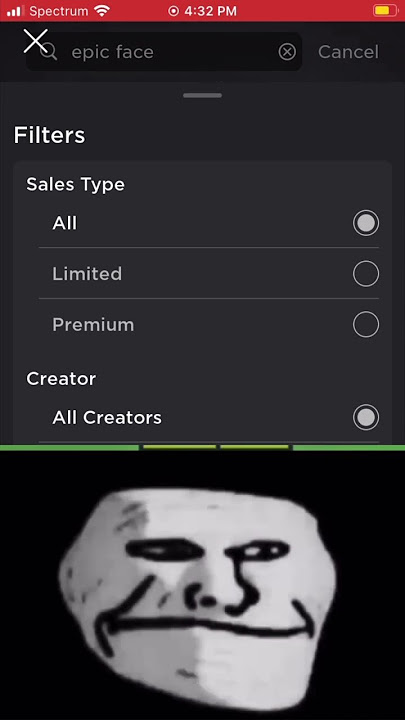 Roblox EPIC FACE 100 Robux 5000 iq moment! Conga (troll face meme) 🤯🤯 #roblox
