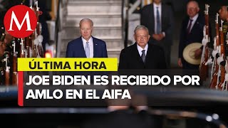 Joe Biden llega a México; comitiva especial lo recibe en el AIFA
