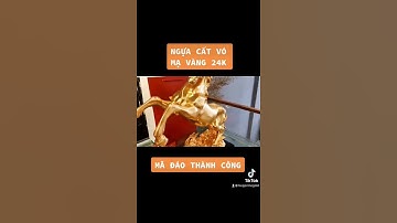 TƯỢNG NGỰA CẤT VÓ MẠ VÀNG 24K ( Mã Đáo Thành Công )