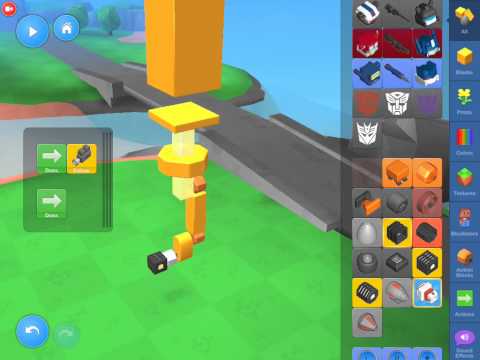 Blocksworld Tips and Tricks - Powerfull Piston by Rotation Lift 3x3x6 Cube!