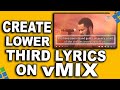 Create lower third song lyrics on vmix  display your native hymes in  vmix