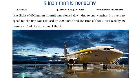 In a flight of 600km, an aircraft was slowed down due to bad weather. Its average speed for the trip