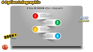 41.PowerPoint Presentation Skills  Unique 3D shadow effect Infographic