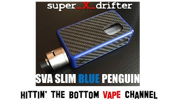 SVA Mods Penguin Slim Blue Mod Review SVA DNA 40 Blue Delrin & Carbon Fiber