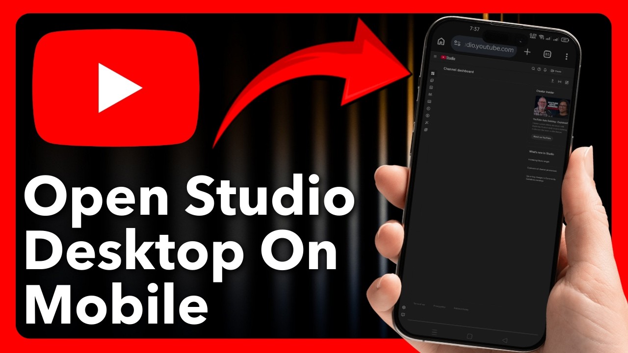 How To Open YouTube Studio Desktop On Mobile - Step By Step