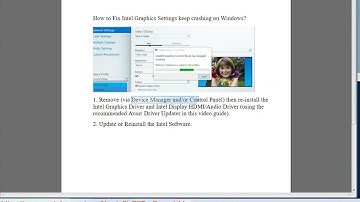 Fix Intel Graphics Settings keep crashing on Windows