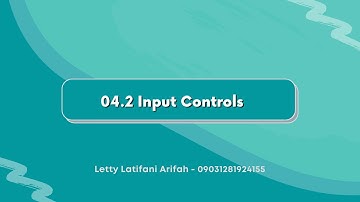 04.2 Input Controls