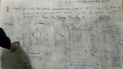 JFET practical(العملي الخاص بتجربة الترانزستور ذو المجال)