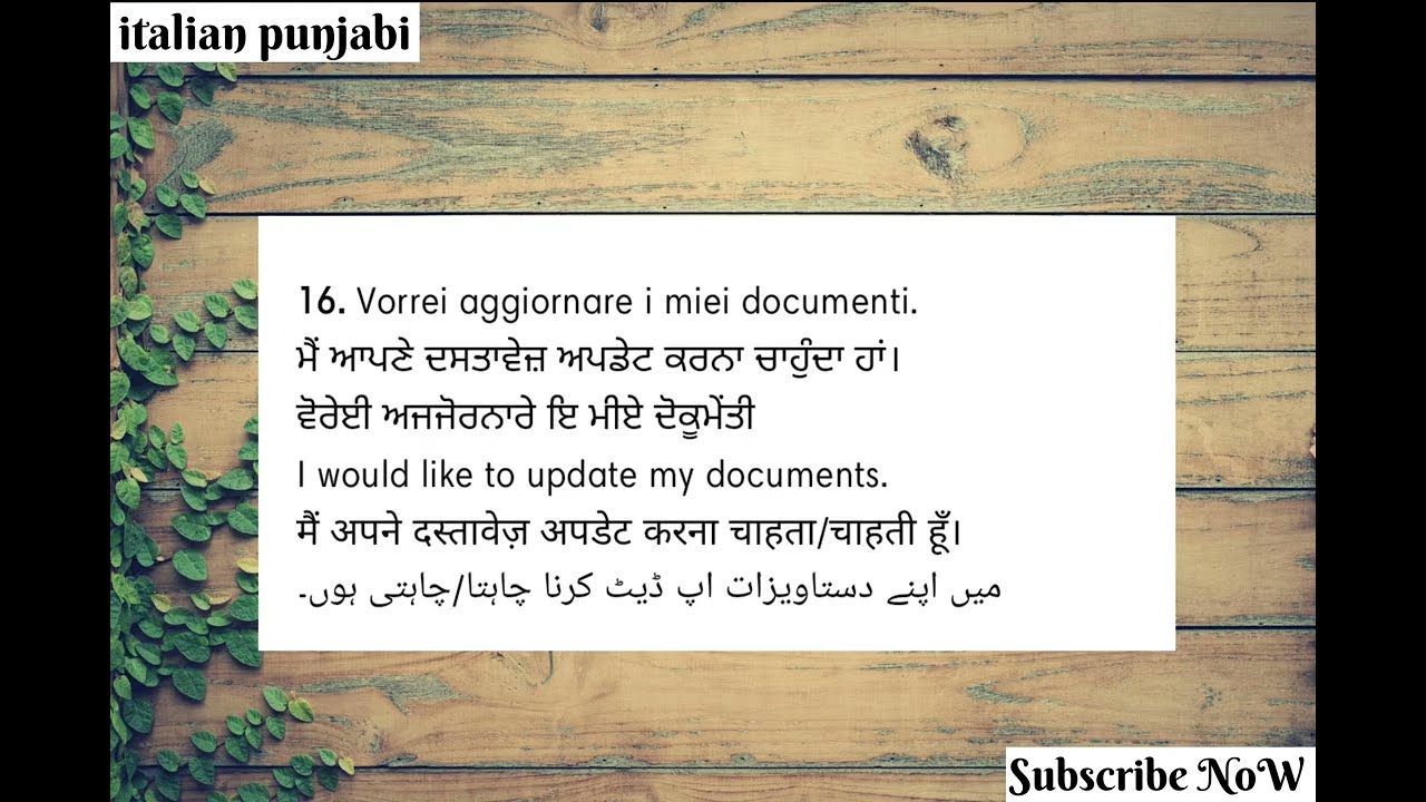 ITALY🇮🇹 ਕੰਮ ਤੇ ਮਾਲਕ ਨਾਲ ਗੱਲਬਾਤ ਕਰਨੀ ਸਿੱਖੋ❤️#languagelearning #learnitalian #italianpunjabi600 #study