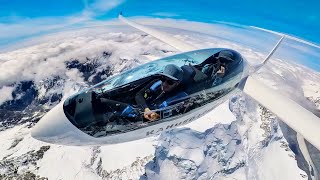 Flight Level 200 above New Zealand in a Glider  UNLIMITED Airspace!