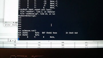 PS/2 trackball driven by a Micropython Pyboard